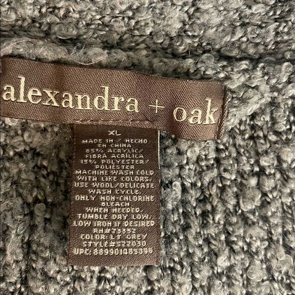 Alexandra + Oak Gray cardigan Sweater size XL - Picture 6 of 6